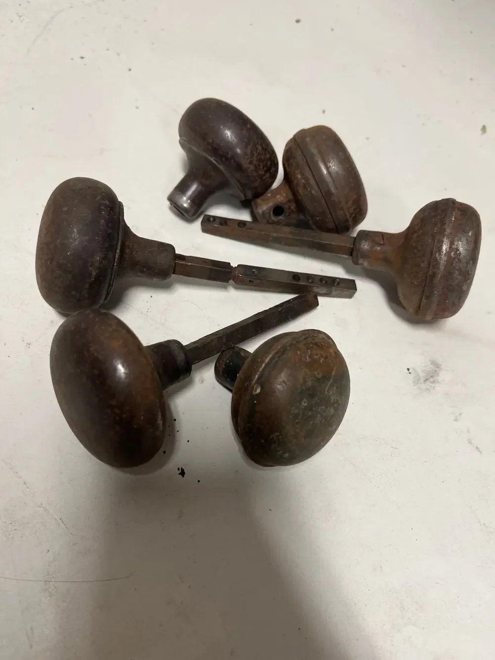 3 Vintage Antique Interior Doorknobs
